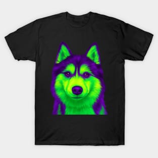 Purple and Green Husky T-Shirt